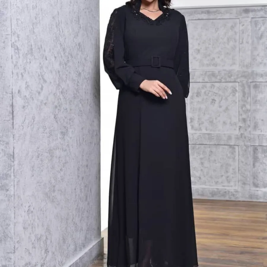 پیراهن مشکی مجلسی بلند