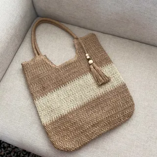 کیف وارداتی رافیا آویزدار