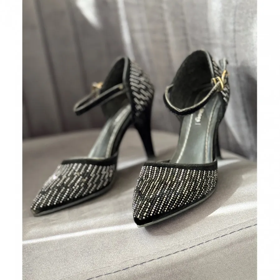 کفش مشکی پاشنه دار مجلسی