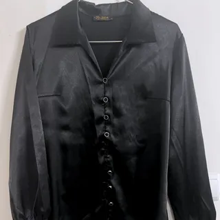 شومیز ساتن مشکی