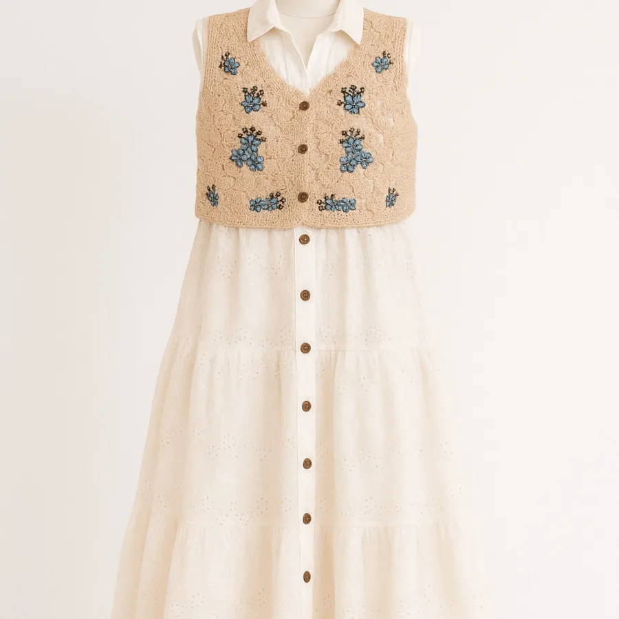 پیراهن خامه دوزی