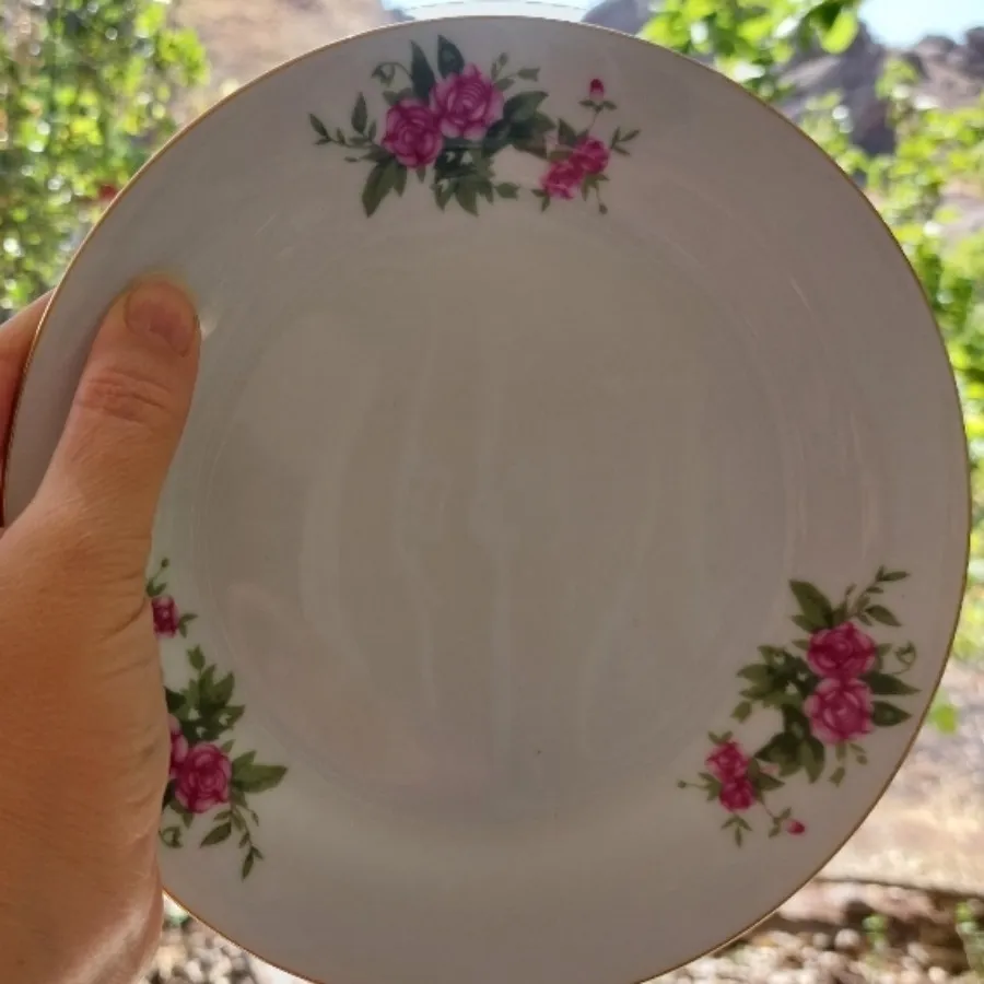 بشقاب گلسرخی قدیمی