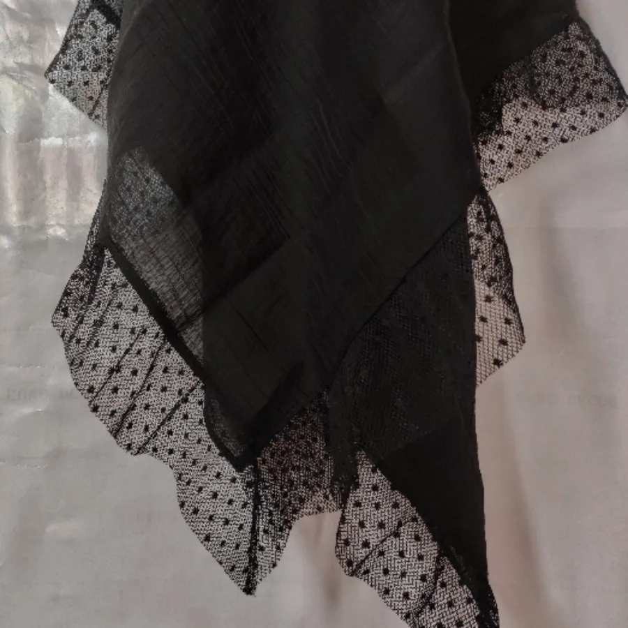 روسری مزونی نخی تور دار