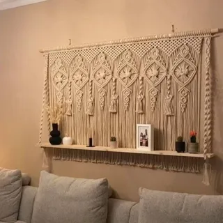 شلف مکرومه بافی یک طبقه