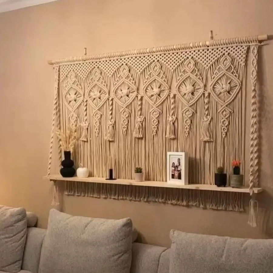 شلف مکرومه بافی یک طبقه