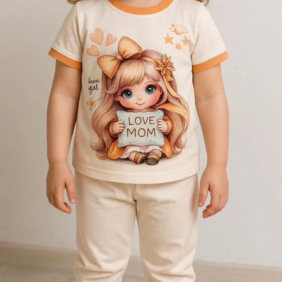 تیشرت شلوار love mom
✂️