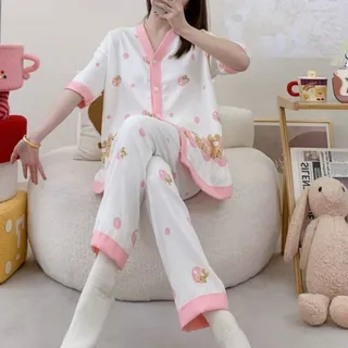 ست بلوزشلوار جنس نخ خنک