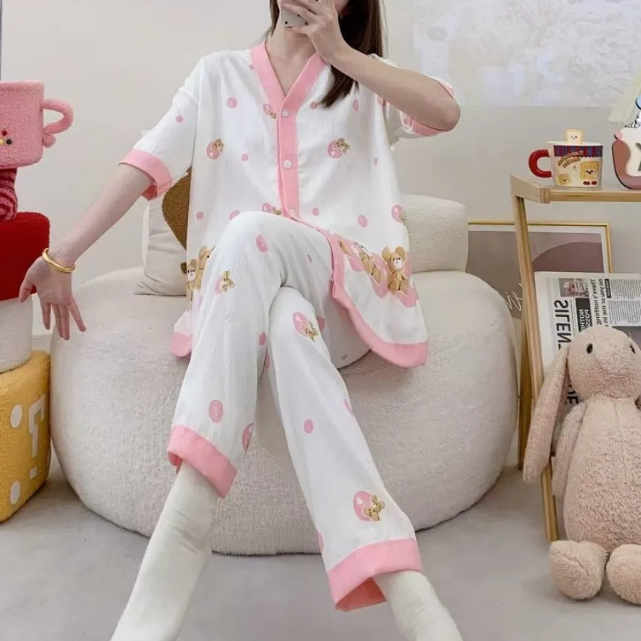 ست بلوزشلوار جنس نخ خنک