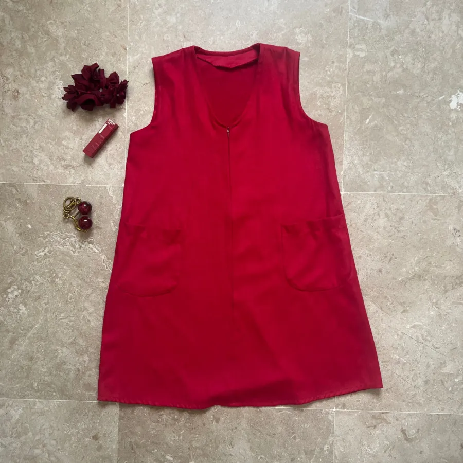 سارافن قرمز مخمل نازک