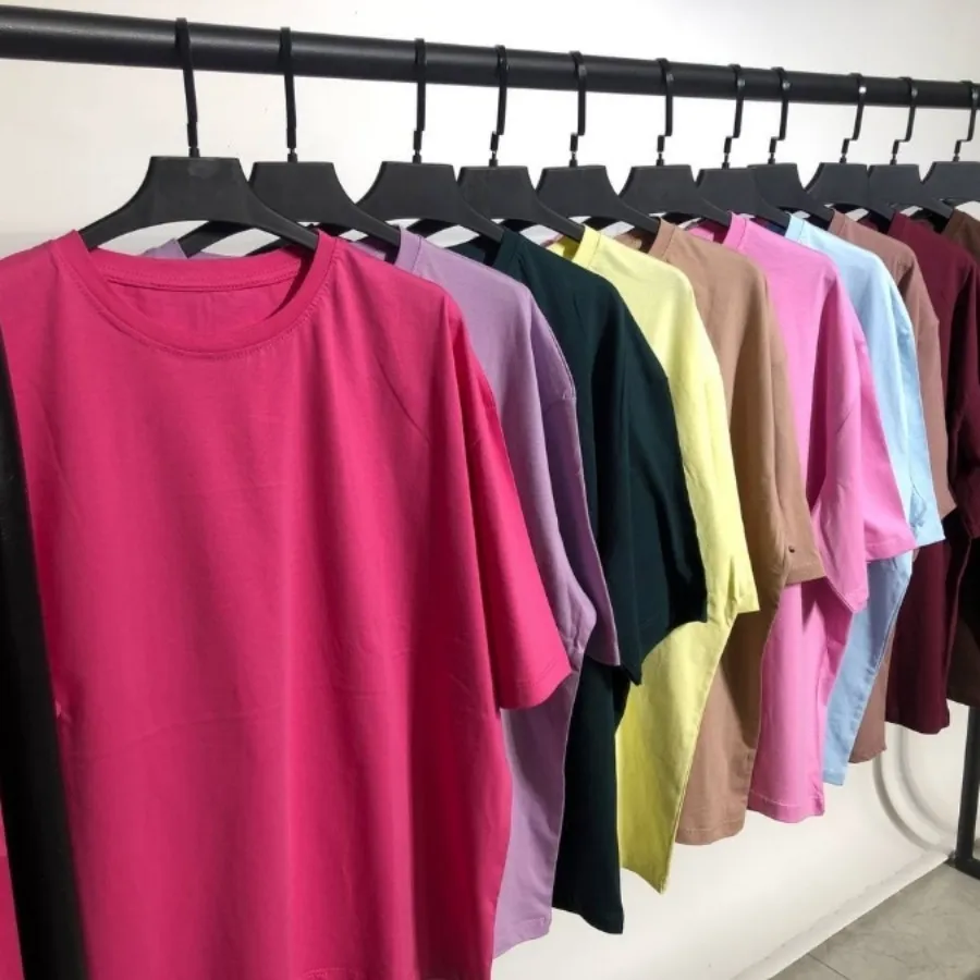 تیشرت باکسی ساده یقه گرد