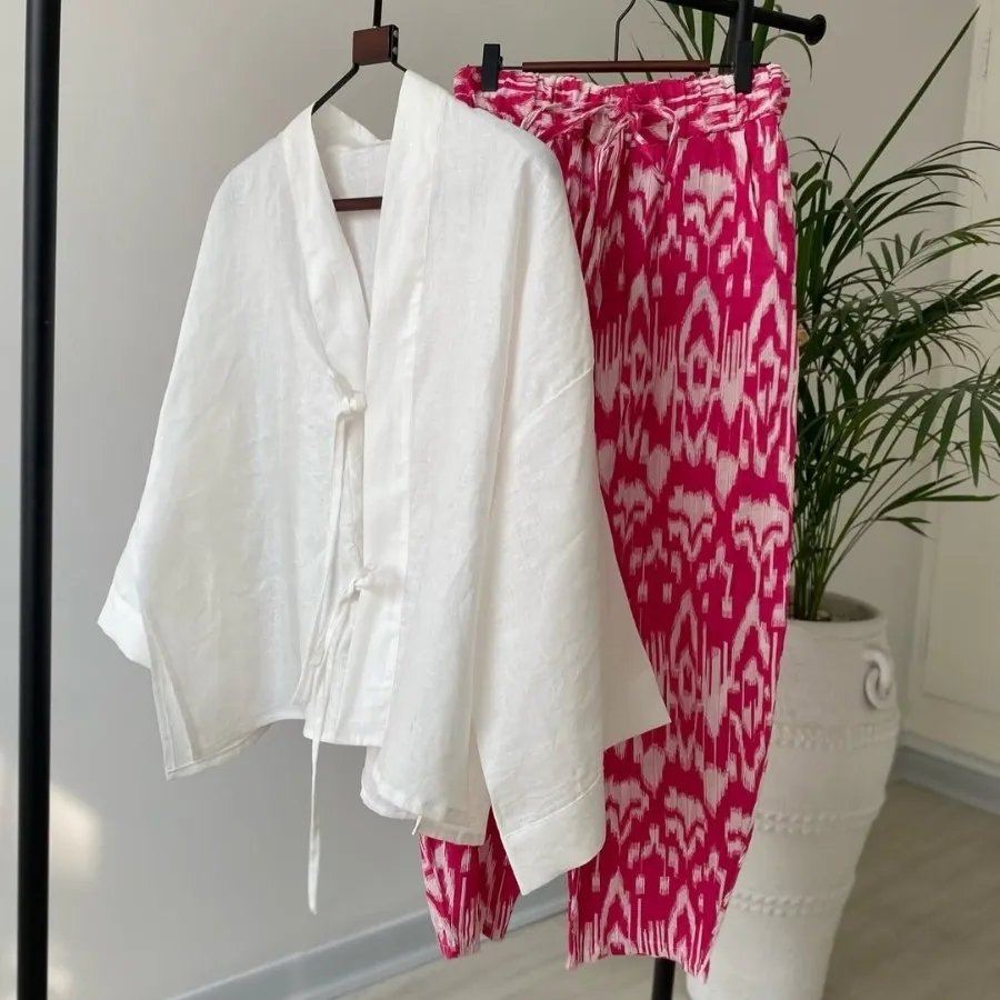 شلوار و شومیز نخی اروپایی