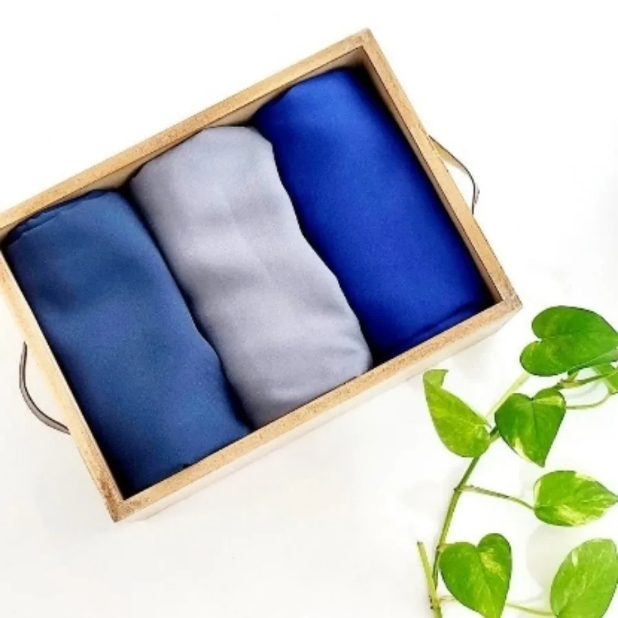 روسری کرپ حریر طوسی