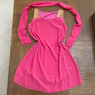 تاپ حریر پولکی صورتی