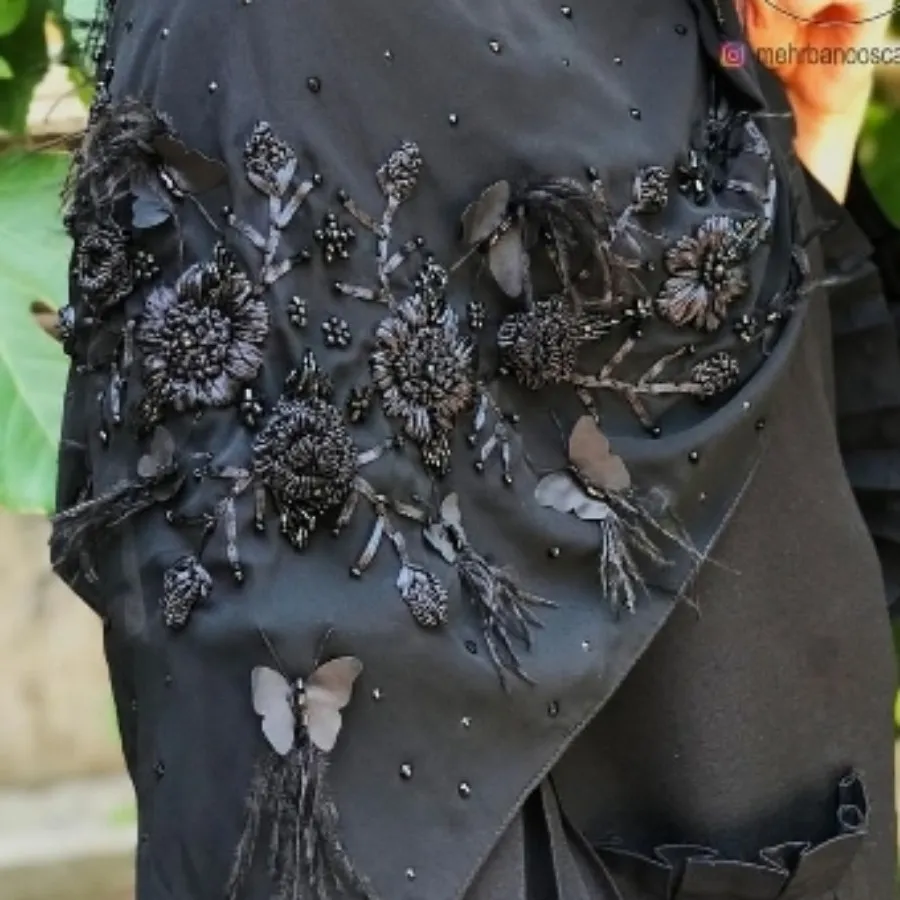 روسری مشکی مجلسی