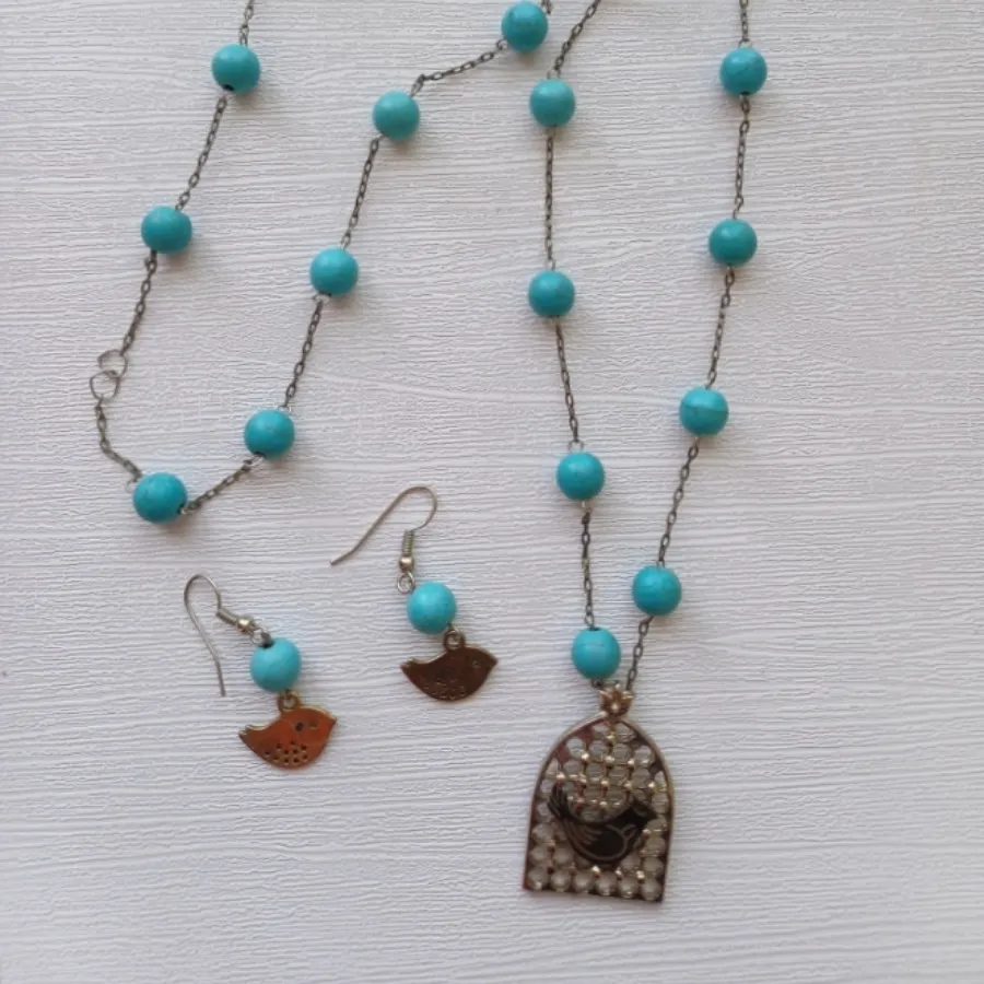 ست گردنبند مرغ آمین