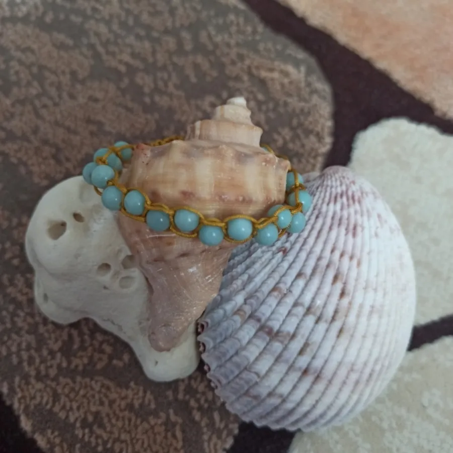 دستبند بافت و سنگ