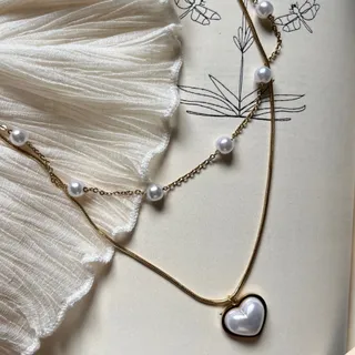 گردنبند دو لاین استیل