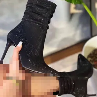 بوت نگینی بغل زیپ بی ریزش