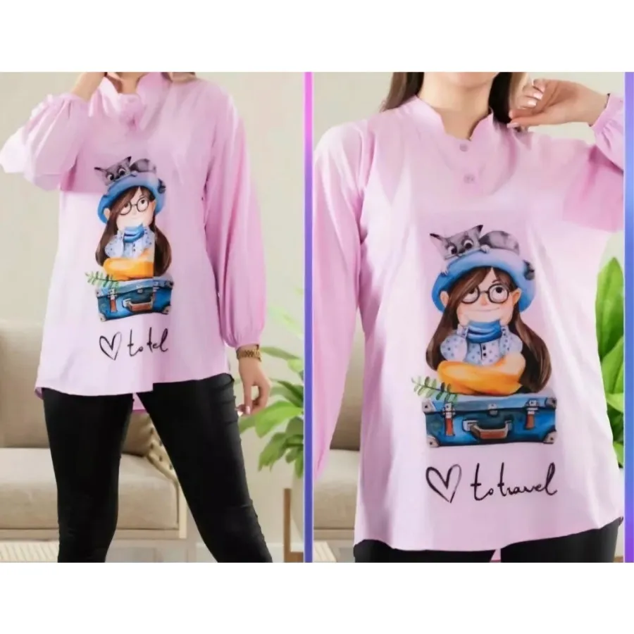 شومیز مانتویی پشت پاپیونی