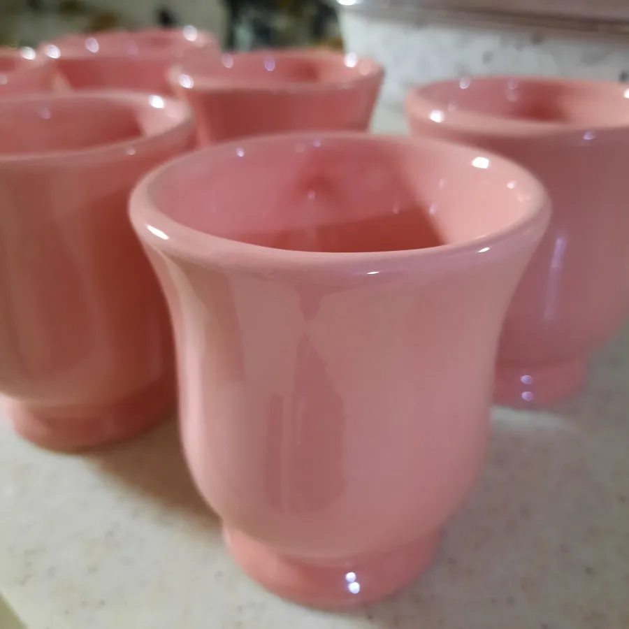 ست لیوان سفالی لعابدار