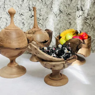 ظرف پذیرایی چوبی روستیک