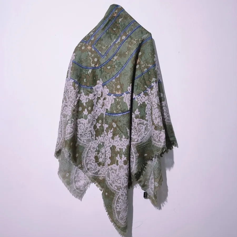 روسری نخی گلدار مجلسی