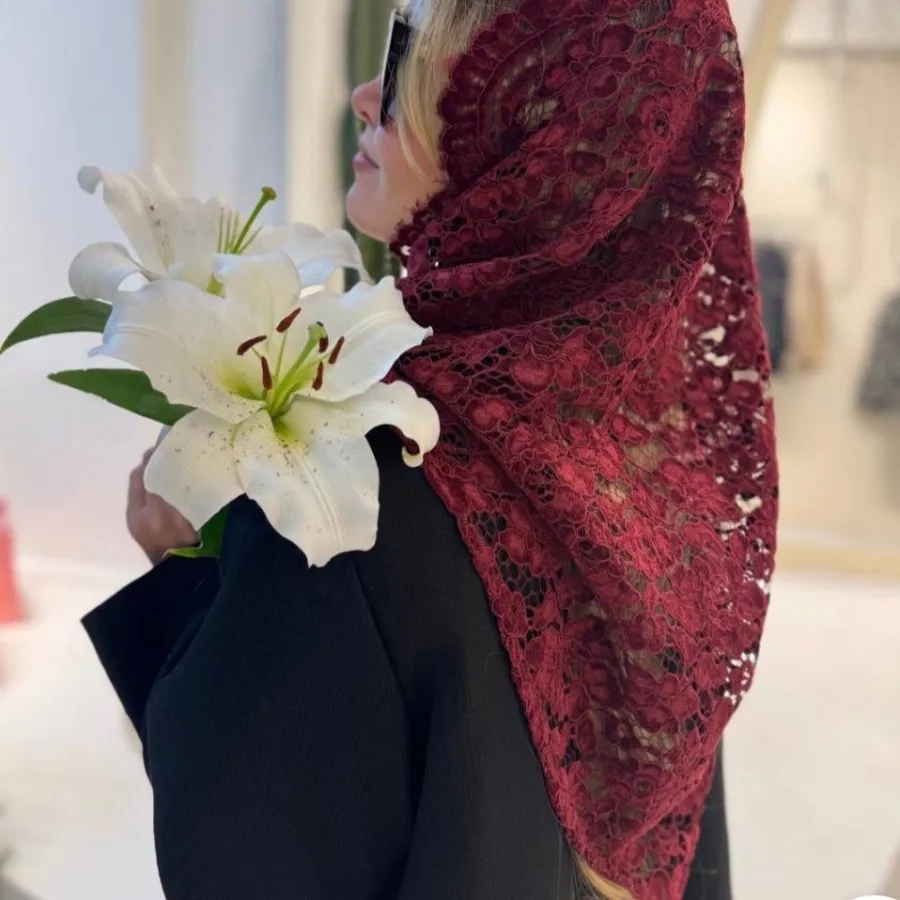 اسکارف دانتل مخمل مزونی