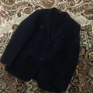 کت تک مردانه کتان سرمه ای