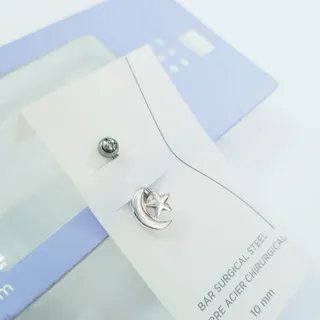 پیرسینگ ناف استیل ستاره