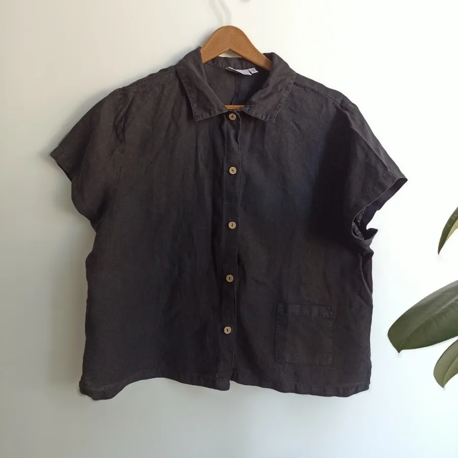 بلور آستین کوتاه لینن