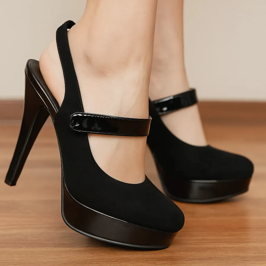 کفش پاشنه بلند مشکی