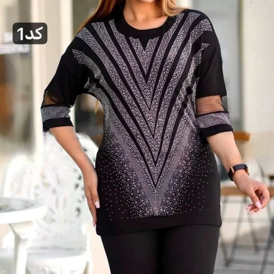 شومیز قواره دار نگینی