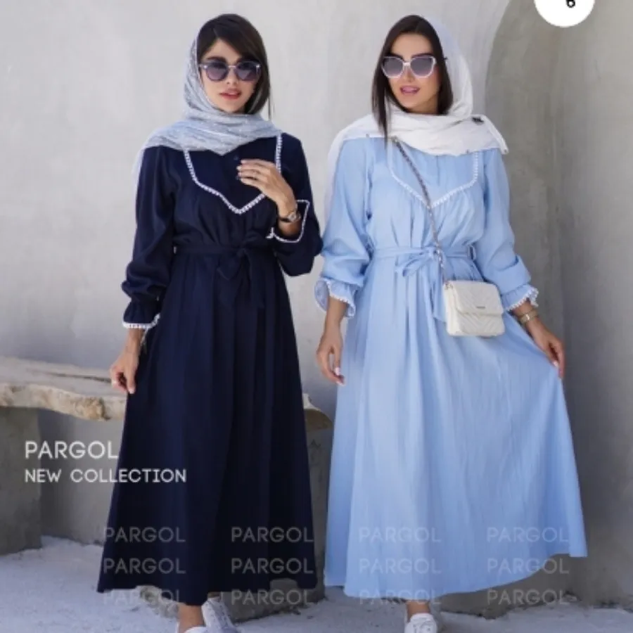 پیراهن آبی تابستانه