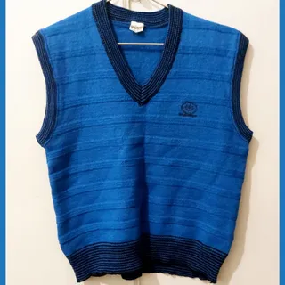 جلیقه بافت آبی