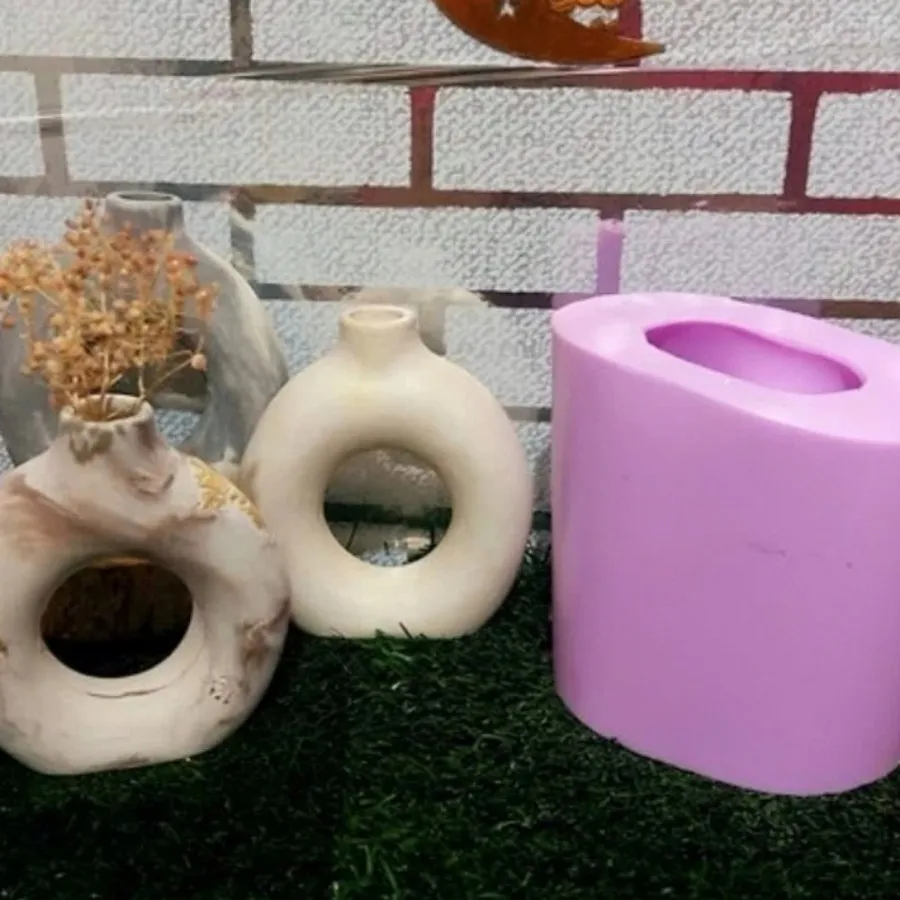 گلدان دوناتی سنگ مصنویی