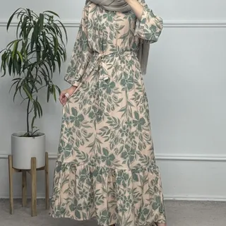 پیراهن کرپ فلور