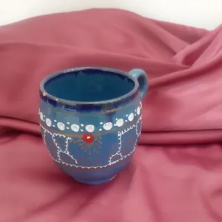 لیوان گلی سفالی