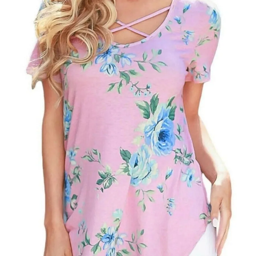 تیشرت نخی فلورال