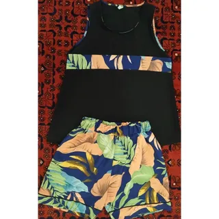 تاپ شلوارک گلدار