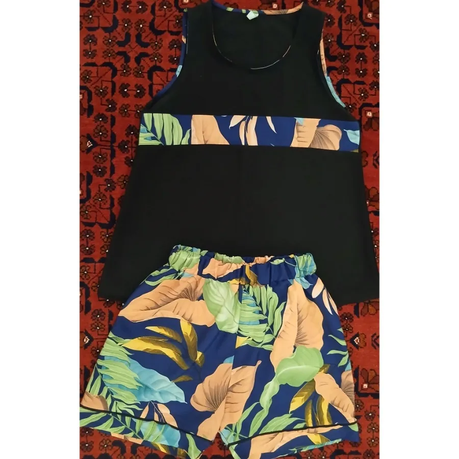 تاپ شلوارک گلدار