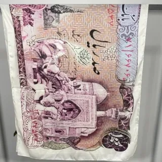 شال ابریشم سیلک طرح پول