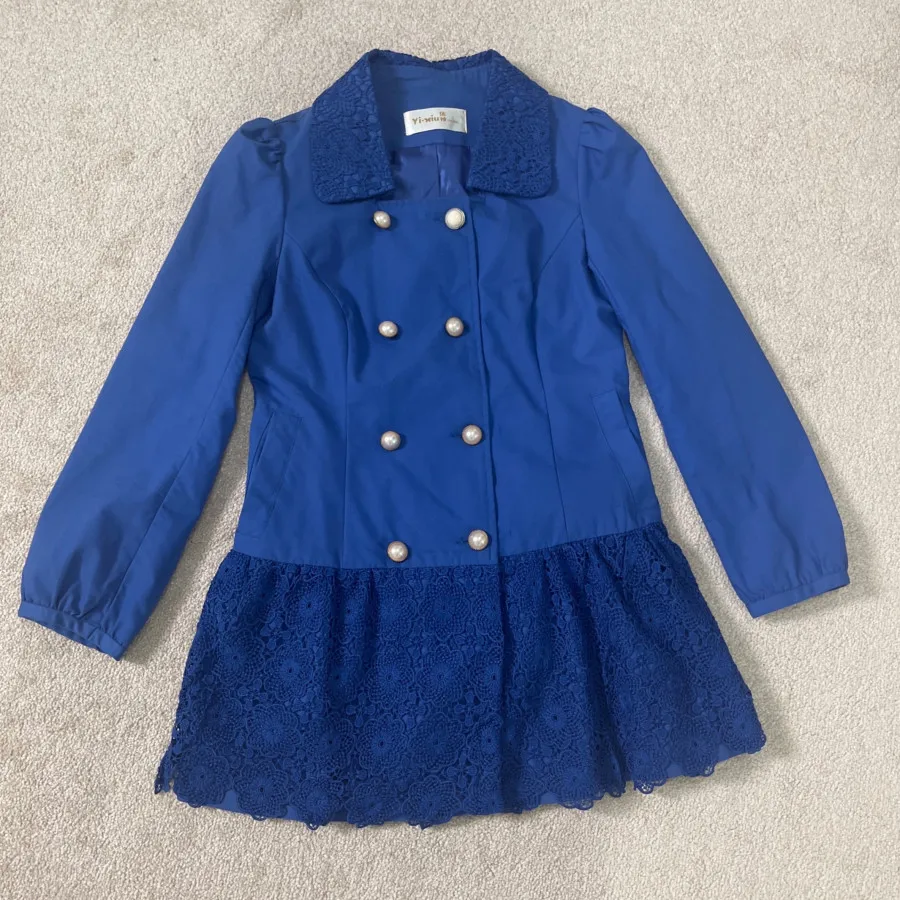 کت آبی کاربنی گیپوردار