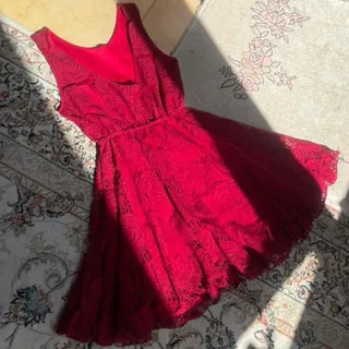لباس مجلسی قرمز جیگری