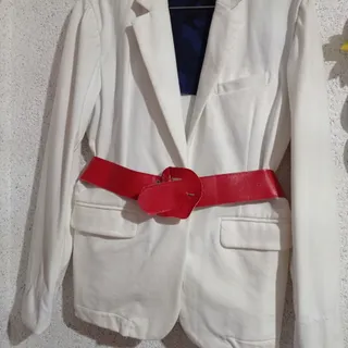 ترنج کت سفید پالتو سرمهای