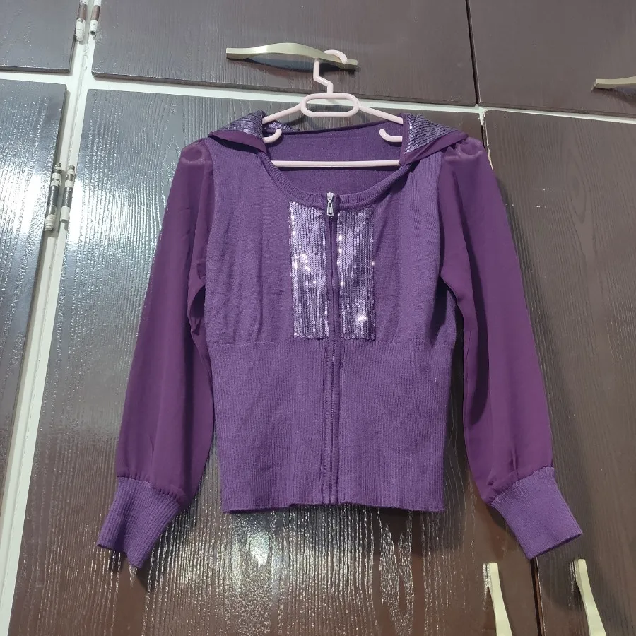 شومیز بافت کلاه دار