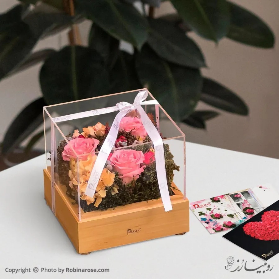 باکس باغ گل واقعی جاودان