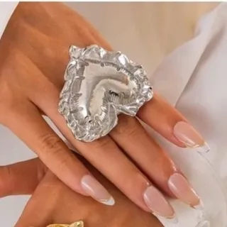 انگشتر قلب نقره ای