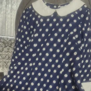 لباس آبی خال خالی