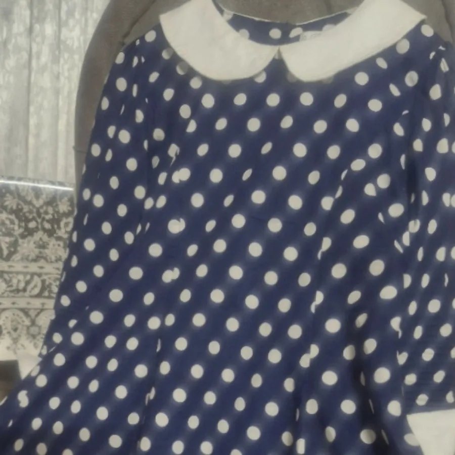 لباس آبی خال خالی