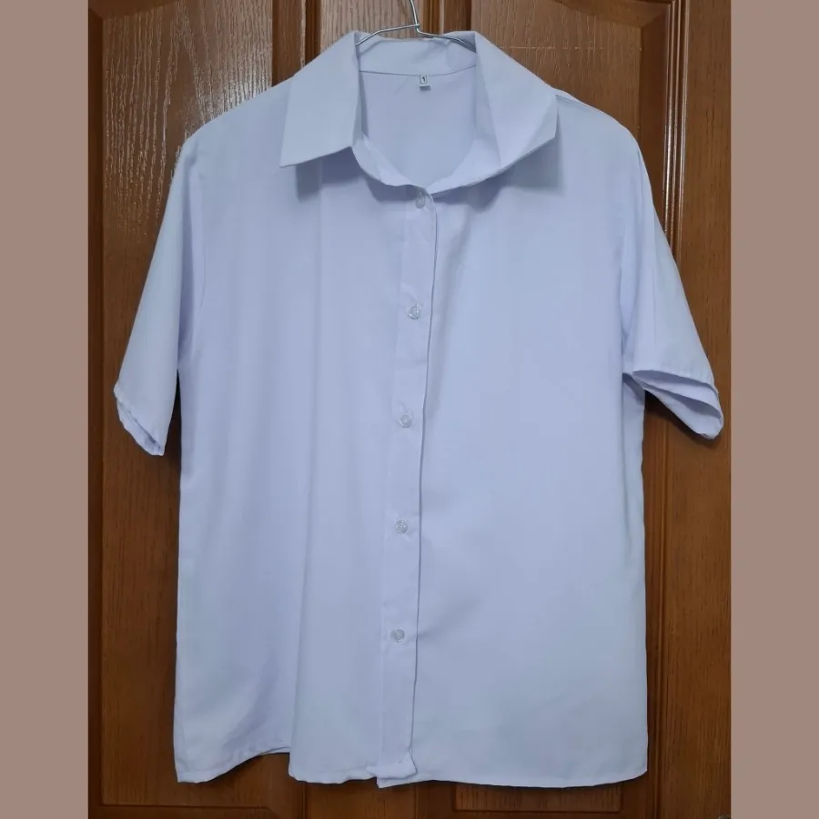 شومیز آستین کوتاه سفید